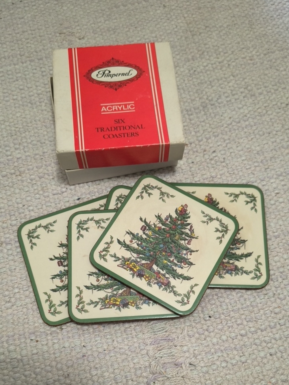 Vintage Pimpernel Coasters ||  Christmas (Set of 4)